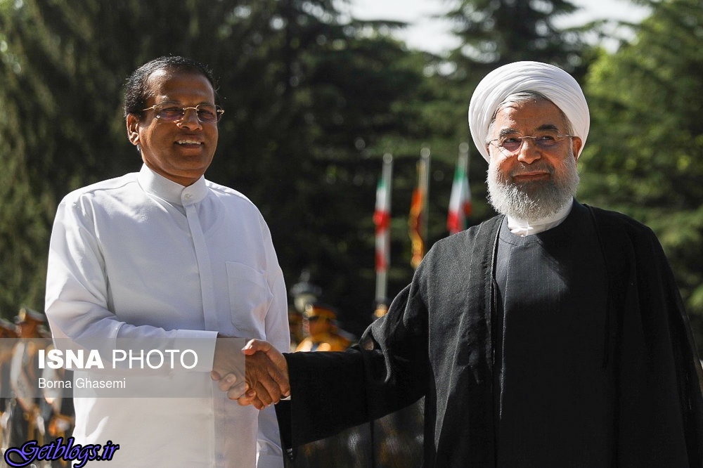 استقبال رسمی روحانی از رئیس‌جمهور سریلانکا