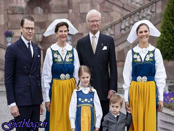 خانواده سلطنتی سوئد روز ملی این کشور را با لباس سنتی مراسم خوش حالی گرفتند