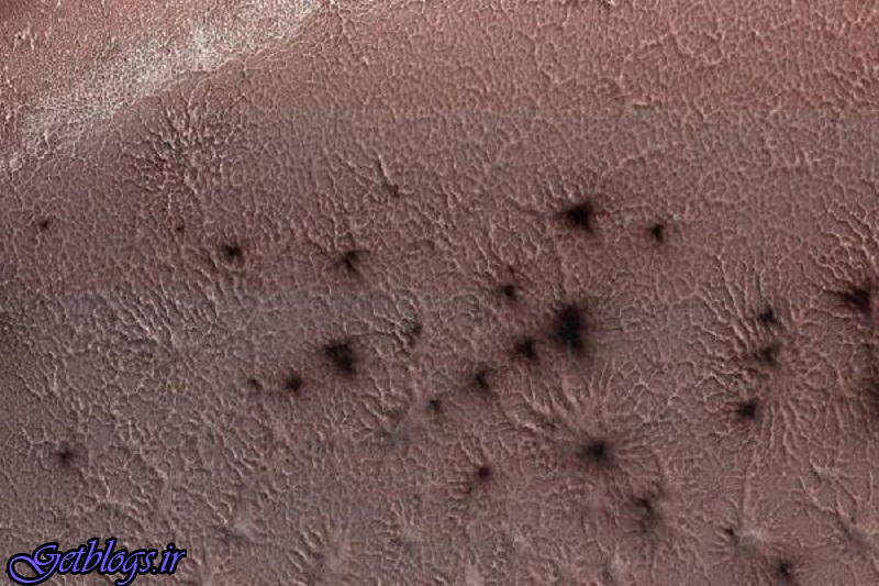 شناسایی عنکبوت های فصلی روی سطح مریخ