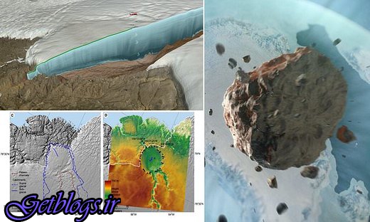 تصویر ، کشف شهاب‌سنگ ۱۲ میلیارد تنی ۱۲هزارساله زیر یخ‌های گرینلند