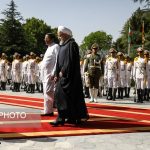استقبال رسمی روحانی از رئیس‌جمهور سریلانکا